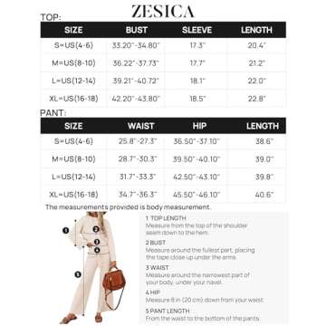 ZESICA Women's 2 Piece Outfits Set Casual Long Sleeve Knit Pullover Top and Wide Leg Pants Sweatsuit Lounge Sets