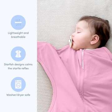 SleepingBaby Zipadee-Zip Swaddle for Safe Sleep and Comfort