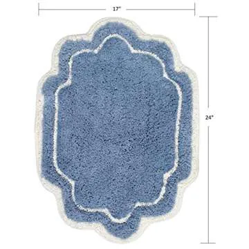 Comfortable Washable Bath Rug in Beautiful Blue