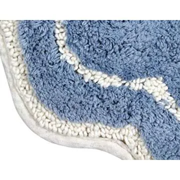 Comfortable Washable Bath Rug in Beautiful Blue