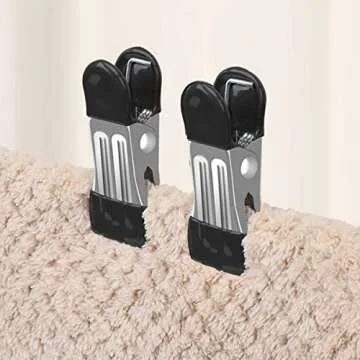 20pcs 2" inch Metal Spring Clamps Spring Clips Clamps Spring Clamps Heavy Duty for Household Clips Sealing Snack Bags Camping Woodworking Clips (Black)