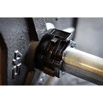 Clout Fitness Quick Release Olympic Barbell Clips Clamps Exercise Collars (Black)