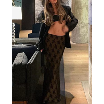 Women Lace 2 Piece Skirt Set Stylish Beach Outfit