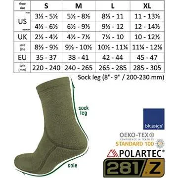281Z Military Warm Boot Liner Socks for Winter Adventures
