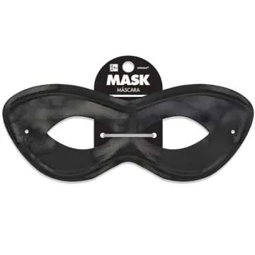 Black Super Hero Fabric Eye Mask - Perfect for Parties