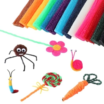 UPINS 1000PCS Wax Craft Sticks for Kids DIY Creativity