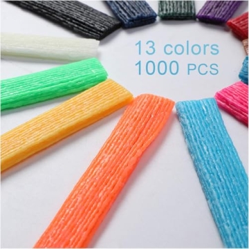 UPINS 1000PCS Wax Craft Sticks for Kids DIY Creativity