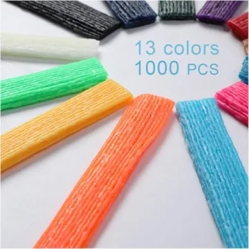 UPINS 1000PCS Wax Craft Sticks for Kids DIY Creativity