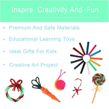 UPINS 1000PCS Wax Craft Sticks for Kids DIY Creativity