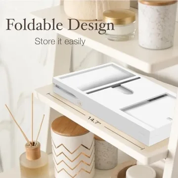 Luxurious Foldable Bamboo Bathtub Tray for Relaxation