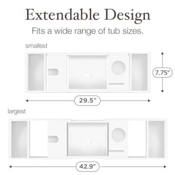Luxurious Foldable Bamboo Bathtub Tray for Relaxation