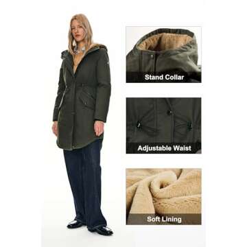 Orolay Women's Warm Fleece Lined Winter Parka Coat
