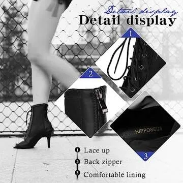 Comfortable HIPPOSEUS Latin Dance Boots for Women  | Perfect for Dance