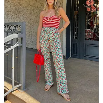 Chic MISSACTIVER Striped Knit Bandeau Top for Summer Fun