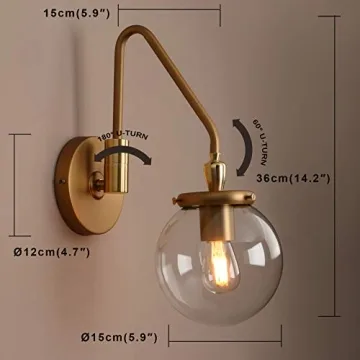 Stylish Adjustable Globe Wall Sconce for Elegant Lighting