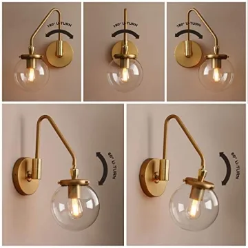 Stylish Adjustable Globe Wall Sconce for Elegant Lighting