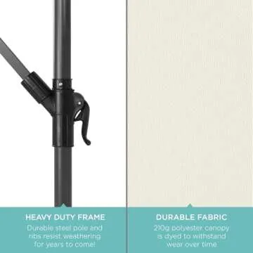 10ft Solar LED Offset Umbrella for Your Outdoor Space