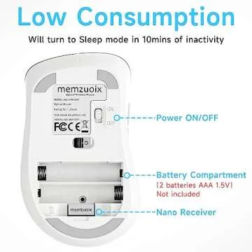 memzuoix 2.4G Wireless Mouse - Ergonomic and Portable
