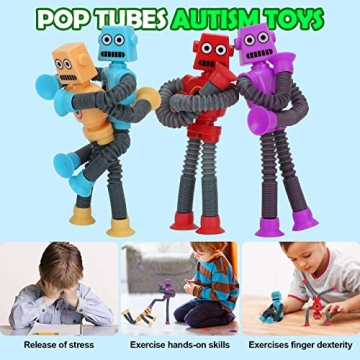 Pop Tubes Sensory Toys ADHD Autism Relief Kids Fun