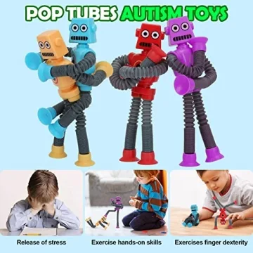 Pop Tubes Sensory Toys ADHD Autism Relief Kids Fun