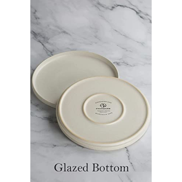 Famiware Star Dinnerware Set for 4 - 12 Piece Ribbed Dish Set