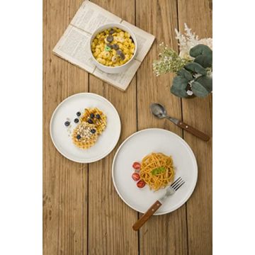 Famiware Star Dinnerware Set for 4 - 12 Piece Ribbed Dish Set