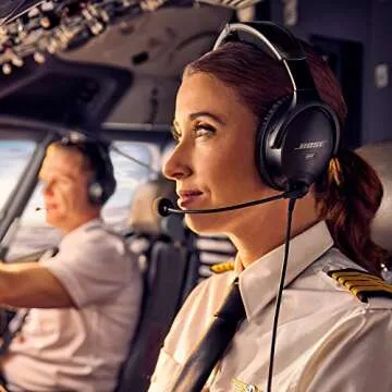 Bose A30 Aviation Headset with Bluetooth, Lightweight Comfortable Design, Adjustable ANR and Noise Cancelling [LEMO (6 pin)] – Black