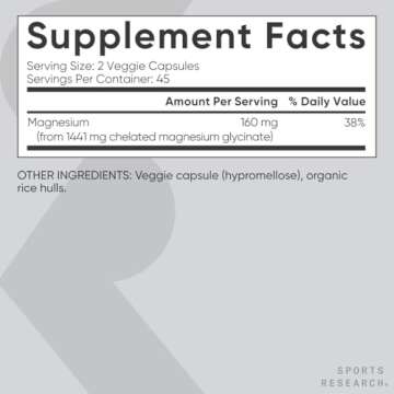Sports Research Magnesium Glycinate for Restful Sleep & Wellness