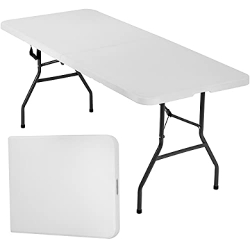 FDW 6 FT Portable Folding Table - Perfect for Parties & Outdoor Events