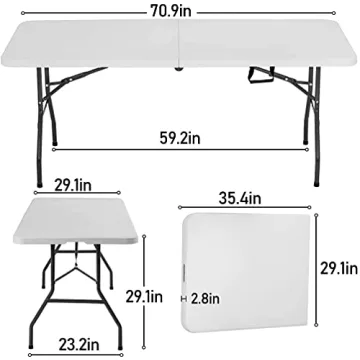 FDW 6 FT Portable Folding Table for Outdoor Events