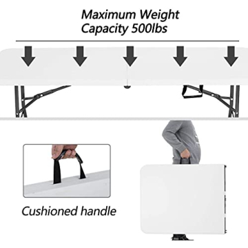 FDW 6 FT Portable Folding Table for Outdoor Events