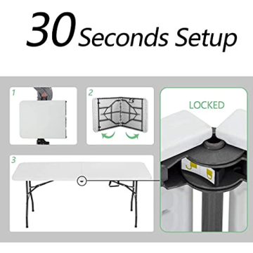 FDW 6 FT Portable Folding Table for Outdoor Events