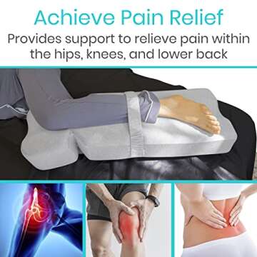 Xtra Comfort Knee Wedge Pillow for Side Sleepers - Orthopedic Support