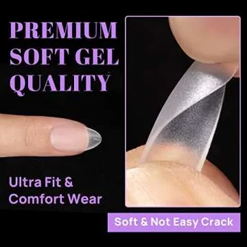 Ejiubas Short Matte Almond Nail Tips - 300 Pcs