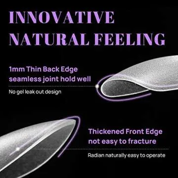 Ejiubas Short Matte Almond Nail Tips - 300 Pcs