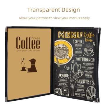 Stylish 4PCS Menu Covers for Professional Presentation