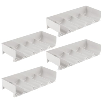 mDesign Plastic Free-Standing Water Bottle and Wine Rack Storage Organizer for Kitchen Countertops, Table Top, Pantry, Fridge - Stackable - Holds 20 Bottles, 4 Pack - Light Gray