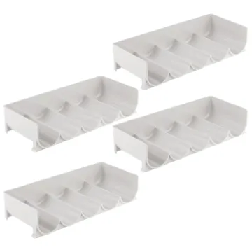 mDesign Plastic Free-Standing Water Bottle and Wine Rack Storage Organizer for Kitchen Countertops, Table Top, Pantry, Fridge - Stackable - Holds 20 Bottles, 4 Pack - Light Gray