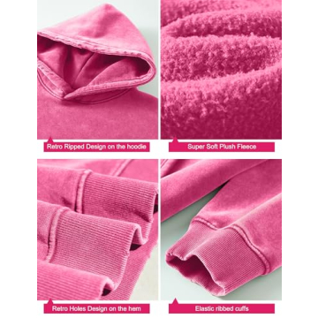 Dnzzs Women’s Oversized Acid Wash Hoodie for Style and Comfort