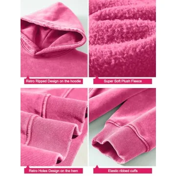 Dnzzs Women’s Oversized Acid Wash Hoodie for Style and Comfort