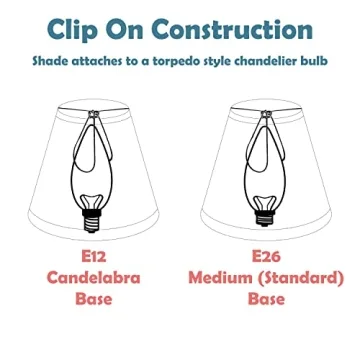 Aspen Creative Chandelier Clip-On Lamp Shade Set 2-Pack