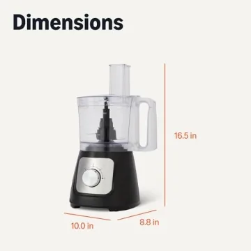 Amazon Basics Food Processor 10 Cup 500 Watt Motor Black