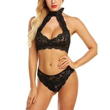 Elegant CHOMOLEZA Lace Lingerie Bra and Panty Set for Women