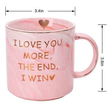 Funny Gifts for Women and Men - Marble Pink Coffee Mug