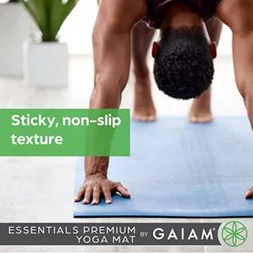 Gaiam Essentials Premium Yoga Mat With Carrier Sling (72 InchL X 24 InchW X 1/4 Inch Thick)