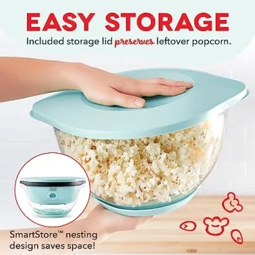 DASH SmartStore Deluxe Popcorn Maker, 24 Cups, Hot Oil