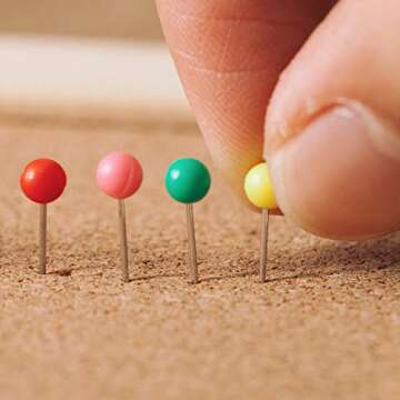 Mr. Pen- Map Pins for Cork Board, 600 Pack, 10 Colors, Straight Pins with Colored Heads, Map Push Pins for Travel Map, Map Pins Multi Colored