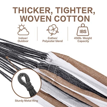 PNAEUT Double Hammock with Space Saving Steel Stand - 2 Person