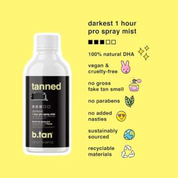 b.tan Spray Tan Kit | At Home Spray Tanning Kit, Includes Spray Tan Machine, Tanning Applicator Mitt, 8 Fl Oz Solution Mist