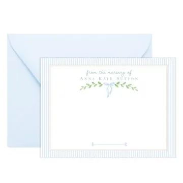 Lemon Grace Co Personalized Floral Baby Shower Thank You Cards - Custom Note Cards with Envelopes